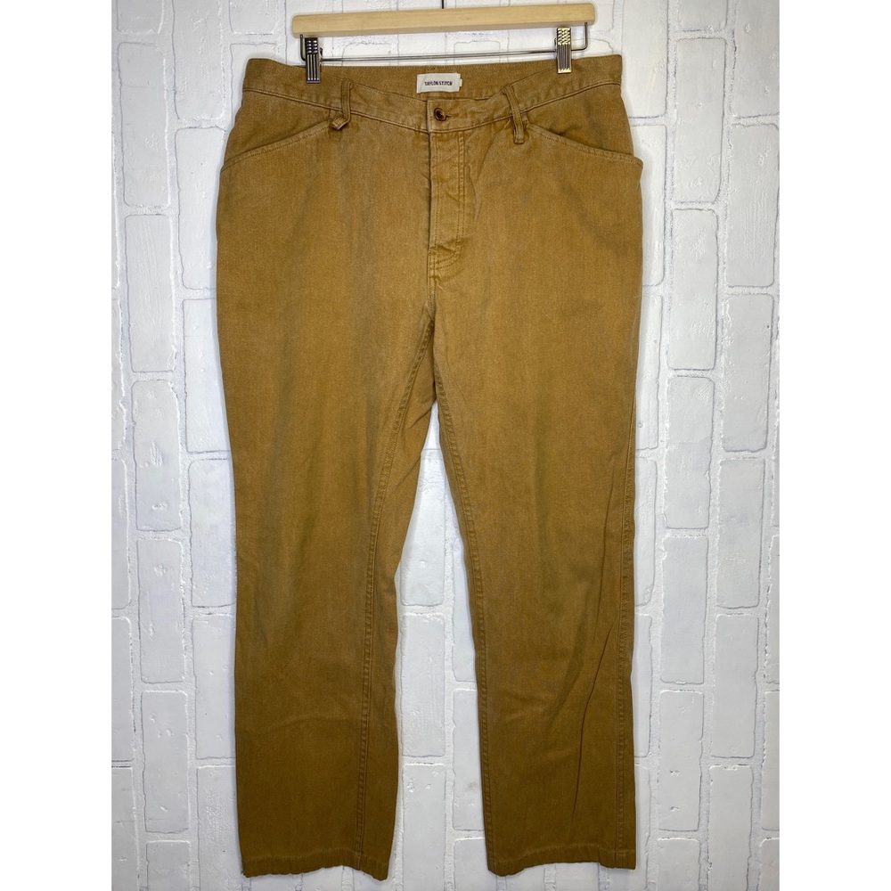 Taylor Stitch Camp Pants 36 Button Fly Tobacco Boss Duck Canvas 29 Inch Inseam